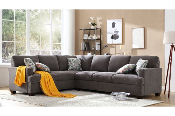 Picture of Test No Order - OLYMPIA Fabric Sectional Sofa (Dark Grey)