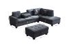 Picture of Test No Order - NEBULA Sectional Sofa with Storage Ottoman & Drop-Down Console (Dark Grey)