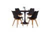 Picture of Test No Order -  TULIP Dining Set (Black) - 80cm Table with 2 Chairs