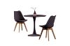 Picture of Test No Order - TULIP Dining Set (Black) - 100cm Table with 4 Chairs