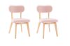 Picture of Test No Order - TALIA Teddy Fabric Dinning Chair (Pink)