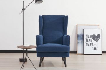 Picture of Test No Order - MERCURY Lounge Chair Black wood legs (Blue)