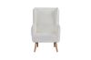 Picture of Test No Order - MOSSMAN Teddy Fabric Lounge Chair Natural Wood Legs (White)