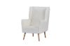 Picture of Test No Order - MOSSMAN Teddy Fabric Lounge Chair Natural Wood Legs (White)