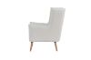 Picture of Test No Order - MOSSMAN Teddy Fabric Lounge Chair Natural Wood Legs (White)