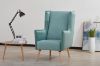 Picture of Test No Order - MOSSMAN Velvet Lounge Chair Natural Wood Legs (Celadon)