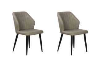 Picture of Test No Order - YUKI PU Leather Dining Chair (Light Grey) - 2 Chairs as in 1 Carton