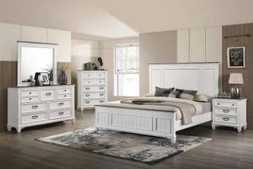 Picture of Test No Order - CHARLES 4PC/5PC/6PC Bedroom Combo in Queen/Super King Size (White & Grey)