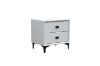 Picture of Test No Order - HOVER 2-Drawer Bedside Table (White)