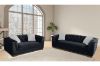 Picture of Test No Order - MALMO 3/2/1 Seater Velvet Sofa Range with Pillows (Black)