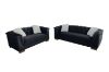 Picture of Test No Order - MALMO 3/2/1 Seater Velvet Sofa Range with Pillows (Black)