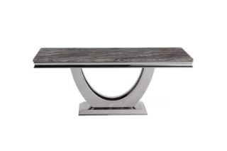 Picture of Test No Order - NUCCIO Marble Top Stainless Steel Dining Table (Dark Grey) - 180