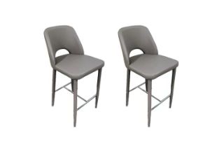 Picture of Test No Order - EVE PU Leather Bar Chair (Dark Grey) - 2 Chairs as a Set