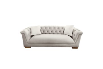 Picture of Test No Order - MALMO Velvet Sofa Range with Pillows (Beige) - 3 Seater