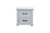 Picture of Test No Order - PURELAND Solid Pine Wood 2-Drawer Bedside Table (White)