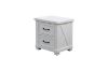 Picture of Test No Order - PURELAND Solid Pine Wood 2-Drawer Bedside Table (White)