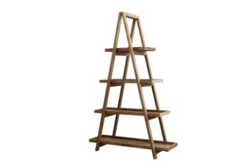 Picture of Test No Order - ELMORE 100% Reclaimed Pine Wood Scandi 4-Tier Triangular Shelf (183cmx120cm)