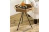 Picture of Test No Order - RUSSELL Hexagonal Reclaimed Pine Wood Tray Side Table