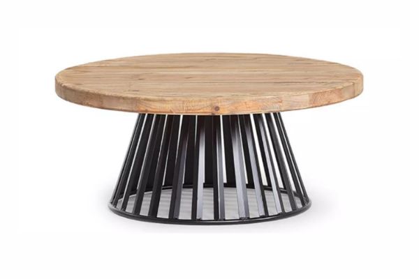 Picture of Test No Order - CARL Reclaimed Pine Wood Round Coffee Table (90cmx90cm)