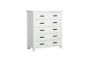 Picture of Test No Order - (FLOOR MODEL CLEARANCE) FRANCO Solid NZ Pinewood 6-Drawer Tallboy (White)