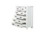 Picture of Test No Order - (FLOOR MODEL CLEARANCE) FRANCO Solid NZ Pinewood 6-Drawer Tallboy (White)