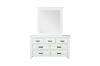 Picture of Test No Order - (FLOOR MODEL CLEARANCE) FRANCO Solid NZ Pinewood 7-Drawer Dressing Table and Mirror (White)