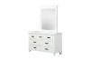 Picture of Test No Order - (FLOOR MODEL CLEARANCE) FRANCO Solid NZ Pinewood 7-Drawer Dressing Table and Mirror (White)