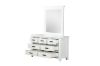 Picture of Test No Order - (FLOOR MODEL CLEARANCE) FRANCO Solid NZ Pinewood 7-Drawer Dressing Table and Mirror (White)