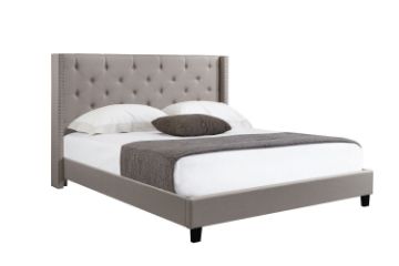 Picture of Test No Order - ELY Fabric Bed Frame (Beige) - Queen