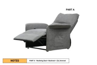 Picture of Test No Order - Galaxy Modular Power Recliner System - Part A (1R Power Recliner with Arms)