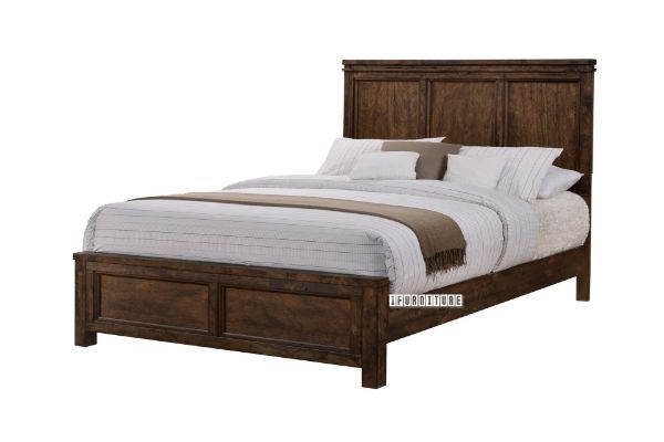 Picture of Test No Order - (FLOOR MODEL CLEARANCE) VENTURA Solid Oak Wood Queen Size Bed Frame