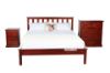 Picture of Test No Order - (FLOOR MODEL CLEARANCE)  CANNINGTON Solid NZ Pinewood 3-Drawer Bedside Table (Wine Red Colour) 