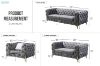 Picture of Test No Order - VIGO 3/2/1 Seater Chesterfield Tufted Velvet Fabric Sofa Range (Grey)