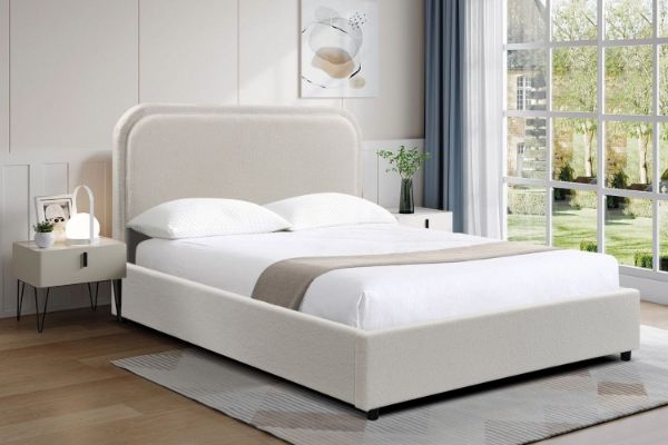 Picture of Test No Order - DOROTHY Fabric Double/Queen/Super King Size Bed Frame (Beige)