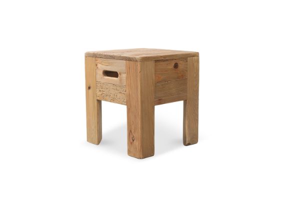 Picture of Test No Order - RUSSELL 100% Reclaimed Pine Wood Stool (40cm Tall)