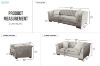 Picture of Test No Order - MALMO 3/2/1 Seater Velvet Sofa Range with Pillows (Beige)