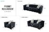 Picture of Test No Order - MALMO 3/2/1 Seater Velvet Sofa Range with Pillows (Black)