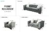 Picture of Test No Order - MALMO 3/2/1 Seater Velvet Sofa Range with Pillows (Grey)