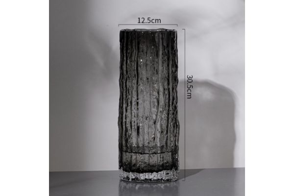 Picture of Test No Order - GLACIER-SHAPED Glass Vase (Smoke Grey) - Tall