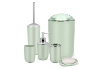 Picture of Test No Order - HOUSEHOLD 4PC/6PC Bathroom Accessories Set (Green)