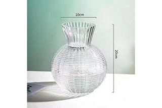 Picture of Test No Order - CHECKERED Transparent Glass Vase - Small 