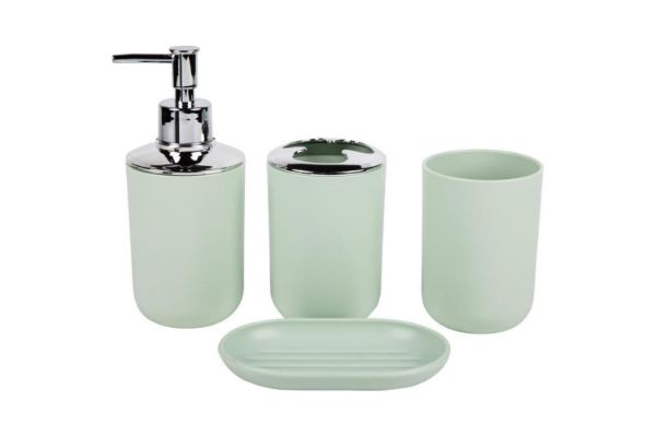 Picture of Test No Order - HOUSEHOLD Bathroom Accessories (Green) - 4-Piece Set	