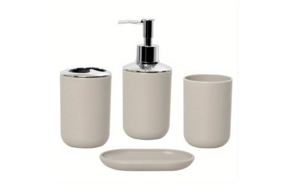 Picture of Test No Order - HOUSEHOLD Bathroom Accessories (Beige) - 4-Piece Set