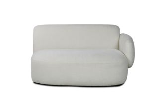 Picture of Test No Order - SUMMIT Fabric Modular Corner Sofa (White) - Chaise Seat with Right Hand Facing Arm