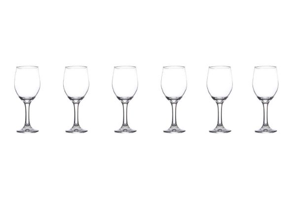 Picture of Test No Order - 3657 Transparent Wine Glass (300ml) - 6 Glasses in 1 Set