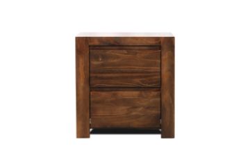 Picture of Test No Order - MALAGA 2 Drawer Bedside Table (Walnut) 