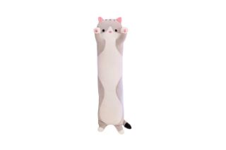 Picture of Test No Order - CUTE CAT Plush Cushion / Pillow  (Grey) - 90cm