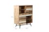 Picture of Test No Order - (FLOOR MODEL CLEARANCE) LEAMAN Solid Acacia Wood 125cmx100cm Display Cabinet