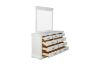 Picture of Test No Order - (FLOOR MODEL CLEARANCE) BICTON 9 DRW Dressing Table with Mirror (White) - Dressing Table