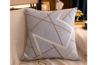 Picture of Test No Order - COLOR STRIPED Chenille Cushion - Silver grey